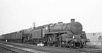 Photo 9 Standard Five number 73058 and Black Five number 45102 with empty newspaper vans on 9 September 1959.  RS Greenwood